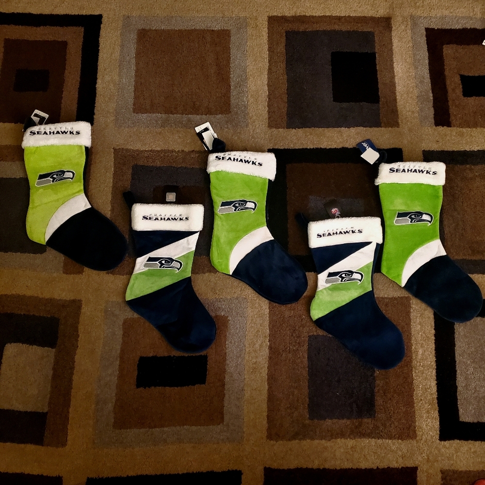 NWT Seahawks Christmas Stockings Set of 5
